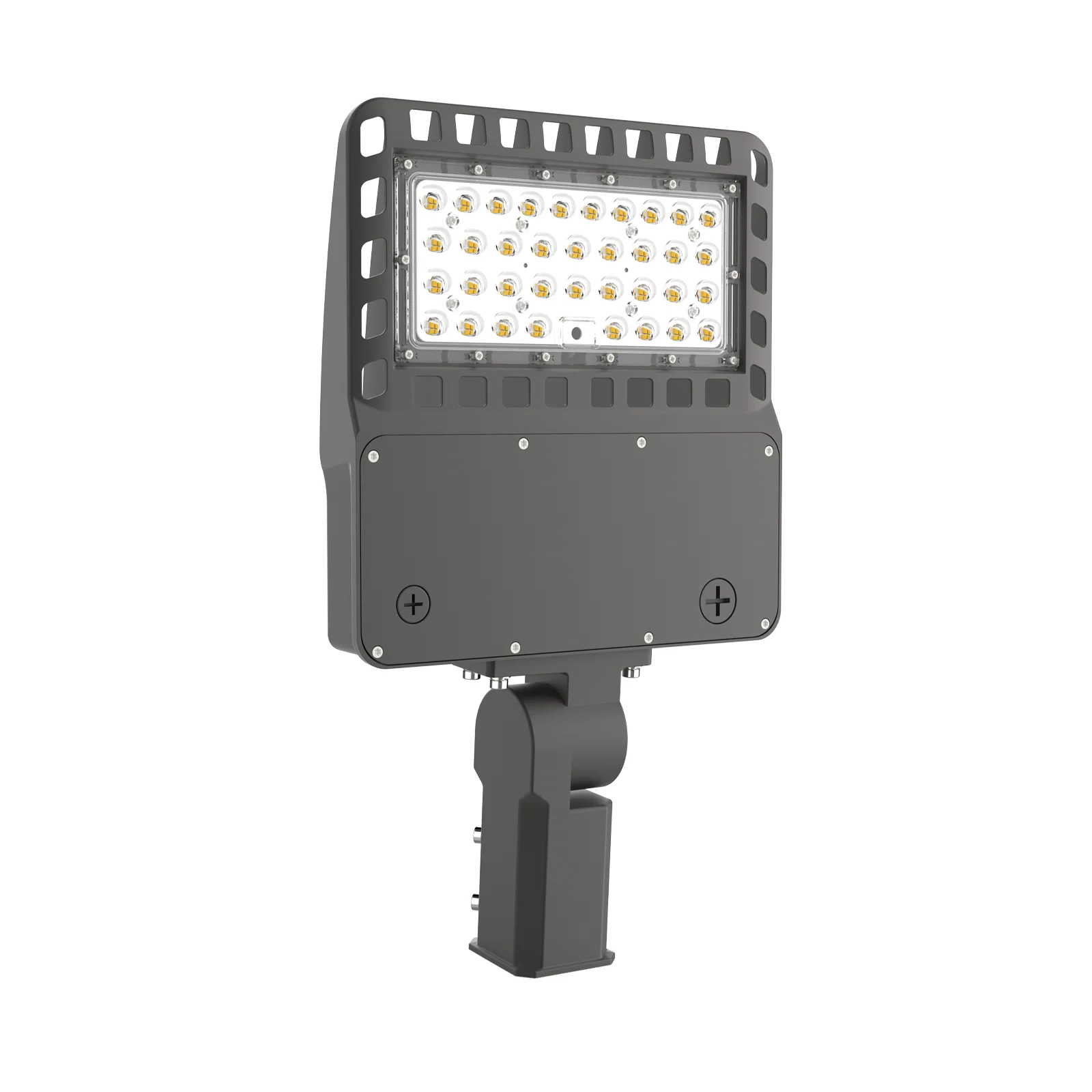 LV-AL Series LED Area Light w/ Square and Round Direct Mount | 100-200W Selectable | Bronze