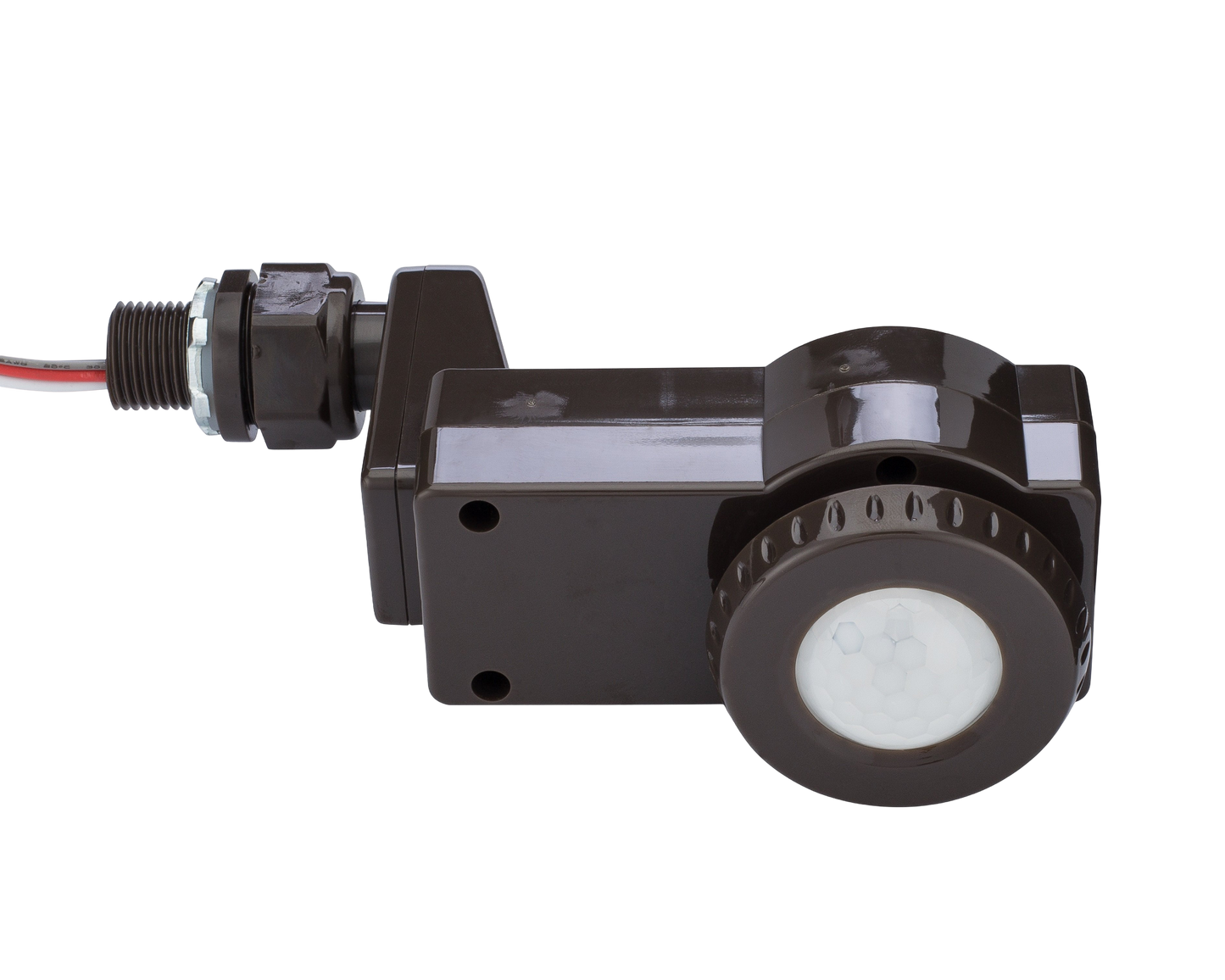 PIR Motion Sensor For Light Fixture - Outdoor Rated Side Mount PhotoMotion™ (Black) | 120-277V