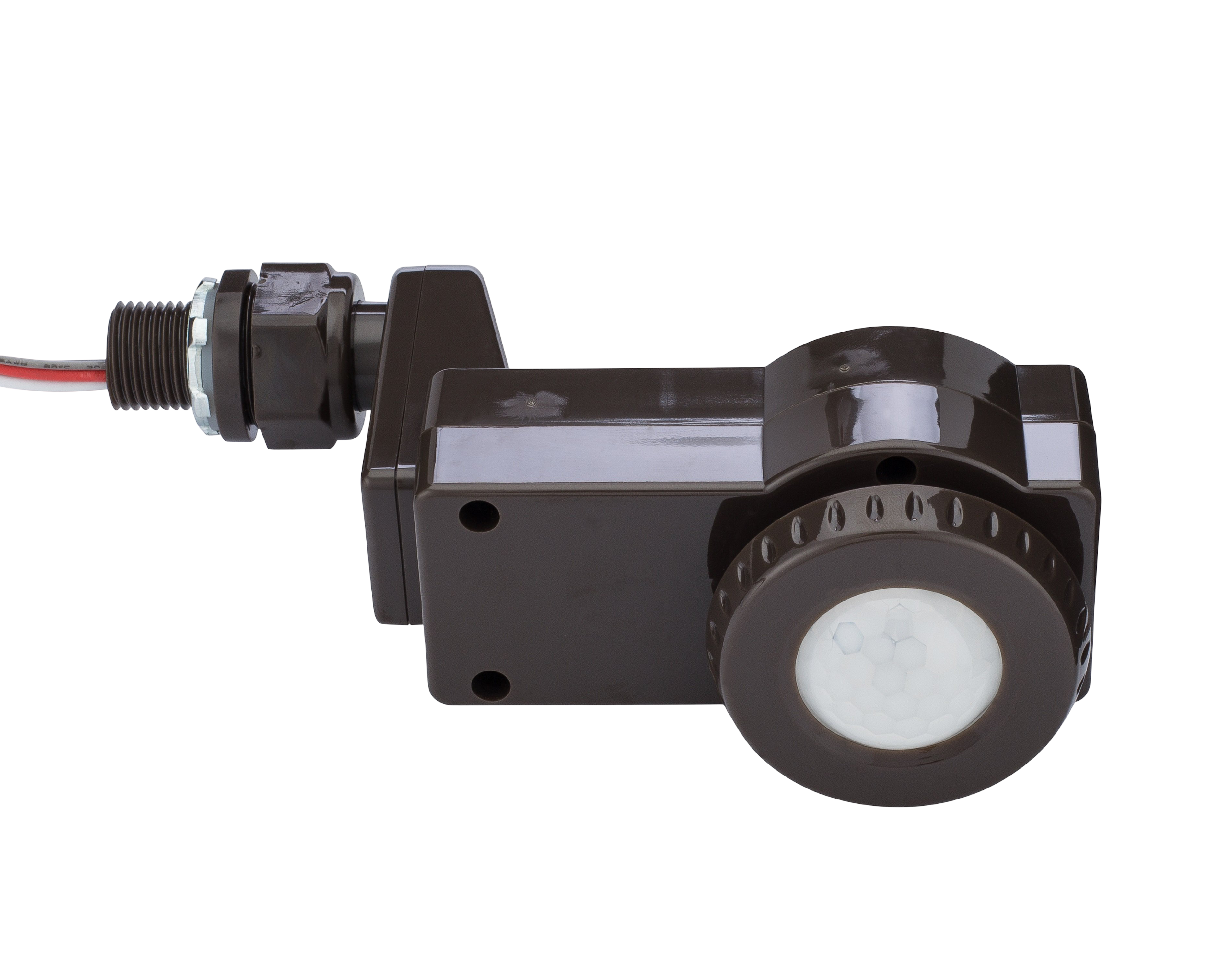 PIR Motion Sensor For Light Fixture - Outdoor Rated Side Mount PhotoMotion™ | Black