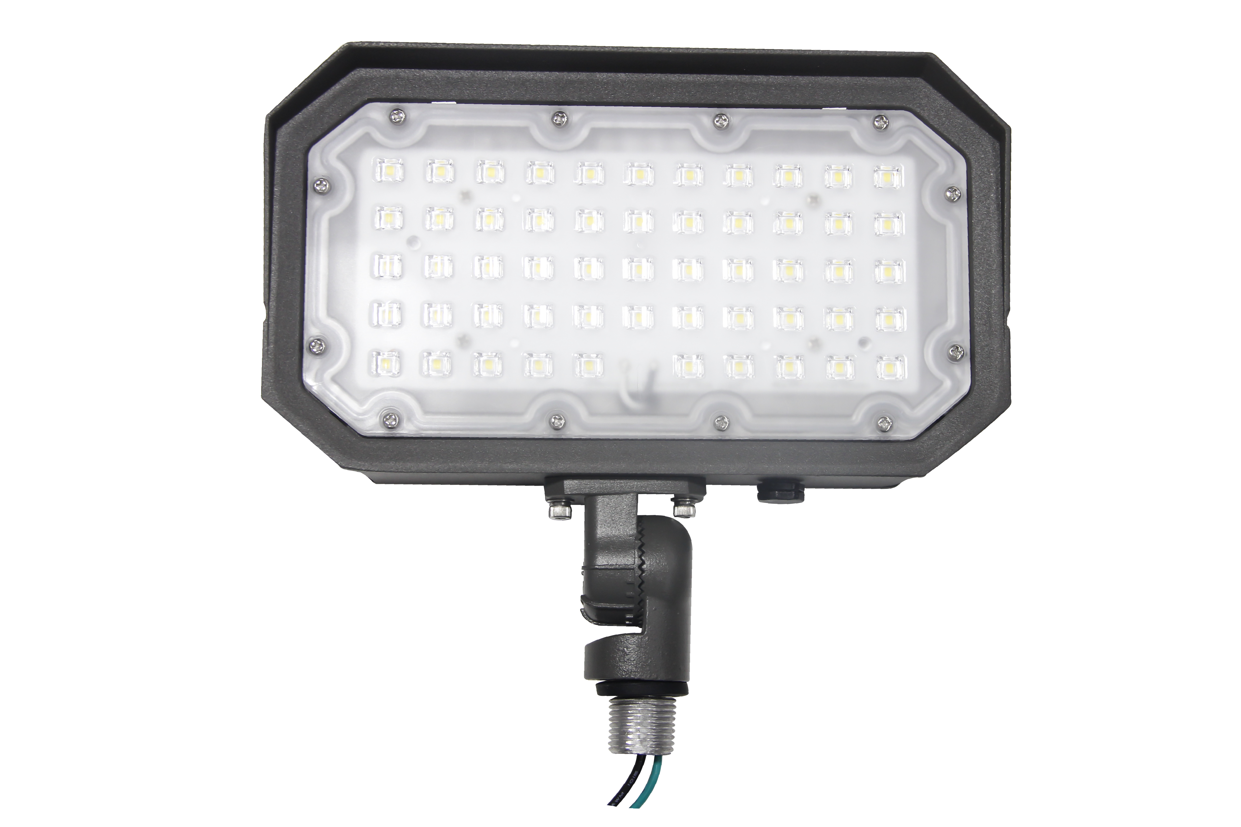 LV-F Series Adjustable Wattage (50W/40W/31W) LED Flood Light with Knuckle Mount (Bronze) | 6,400 Lumens | 3000K/4000K/5000K) CCT Selectable