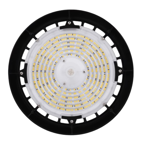 BAYE3 Adjustable 150/130/100W Dimmable Round High Bay Light (Black) | 22,500 Lumens | 3500K/4000K/5000K CCT