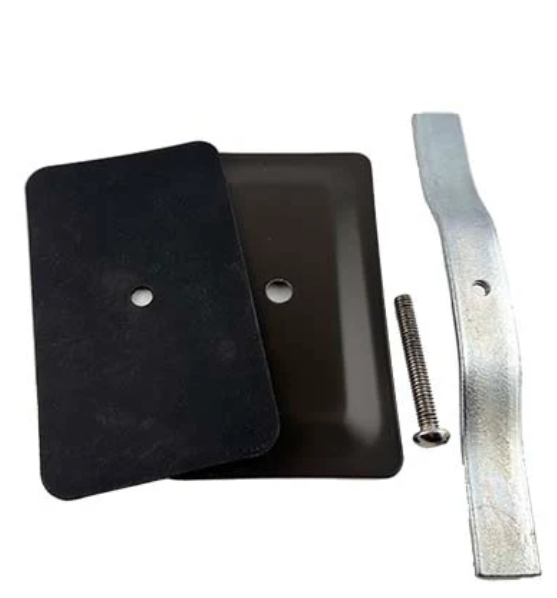 3"x5" Stamped Rectangle Steel Hand Hole Cover with Gasket for Light Poles – Bronze | LV-HHC-35