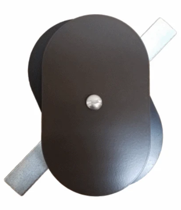 4"x6" Flat Oval Steel Hand Hole Cover with Gasket for Light Poles – Bronze | LV-HHC-OV35