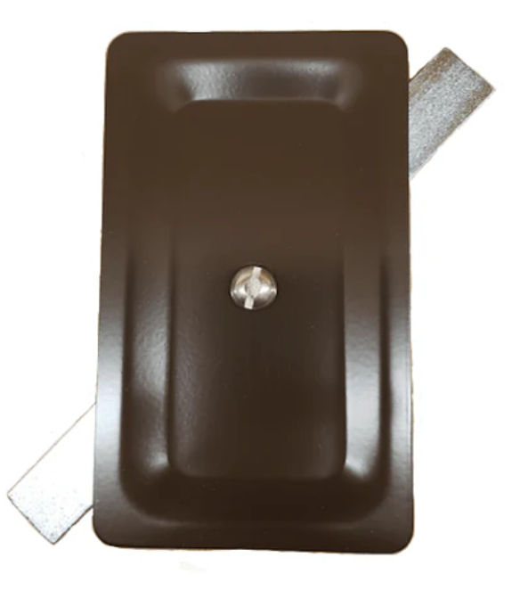 3"x5" Stamped Rectangle Steel Hand Hole Cover with Gasket for Light Poles – Bronze | LV-HHC-35