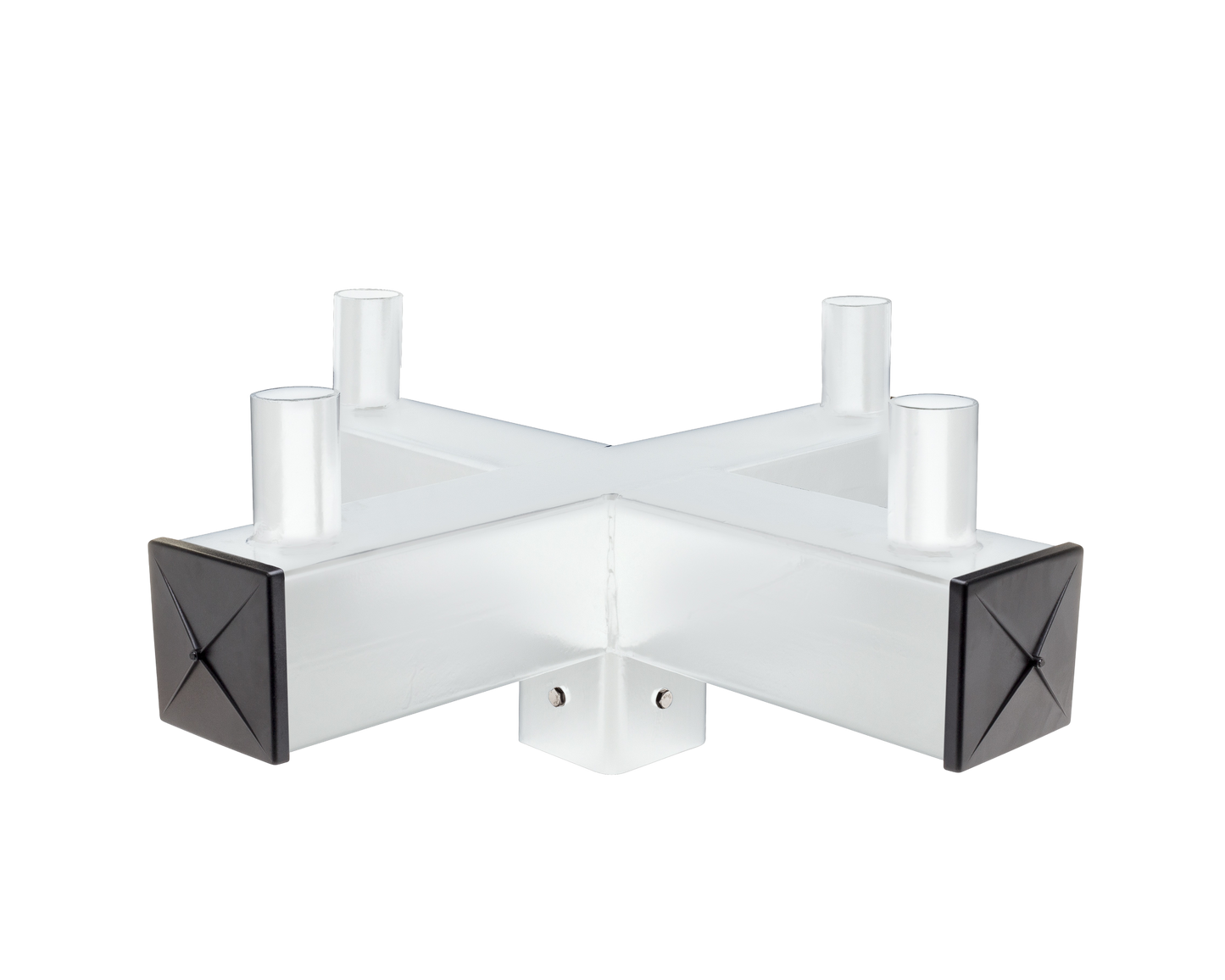 Bullhorn Quad Tenon For 5" Square Light Pole (White) - T337