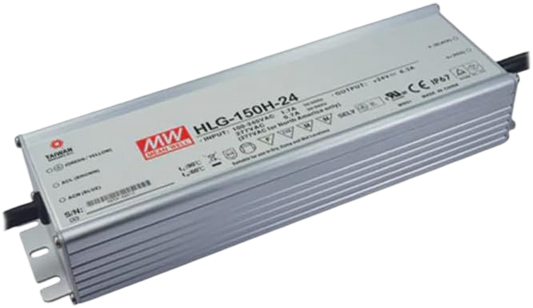 Mean Well HLG-150H-24 150W LED Driver 0.7A | IP67 Waterproof / 24V DC Output / High Efficiency Power Supply