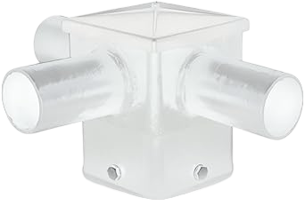 Short 90 Triple Tenon For 4" Square Light Pole (White) - T362