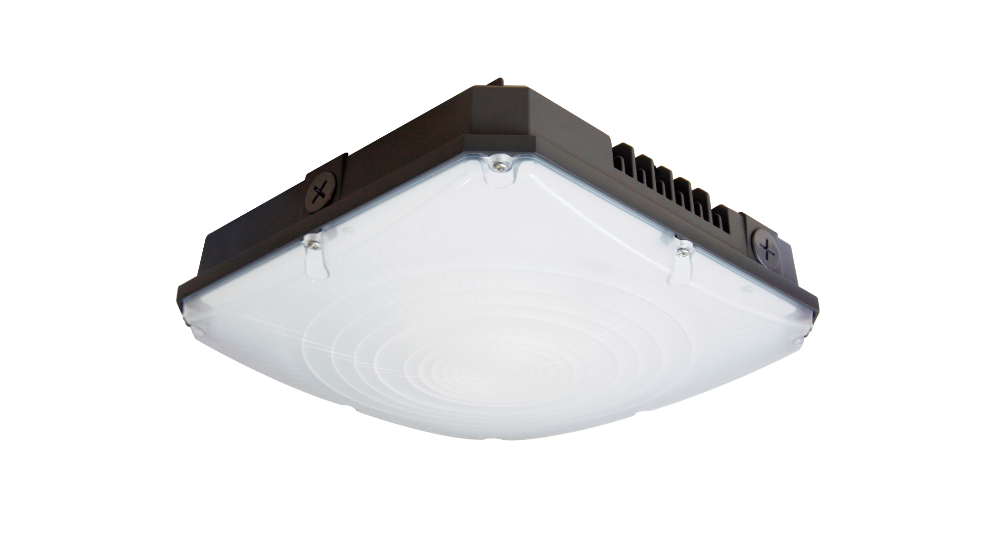 LVCL-X4 Series Dimmable 70W LED Surface Mount Canopy Light (Bronze) | 4,800/7,200/8,581 Lumens | 3000K/4000K/5000K CCT Selectable