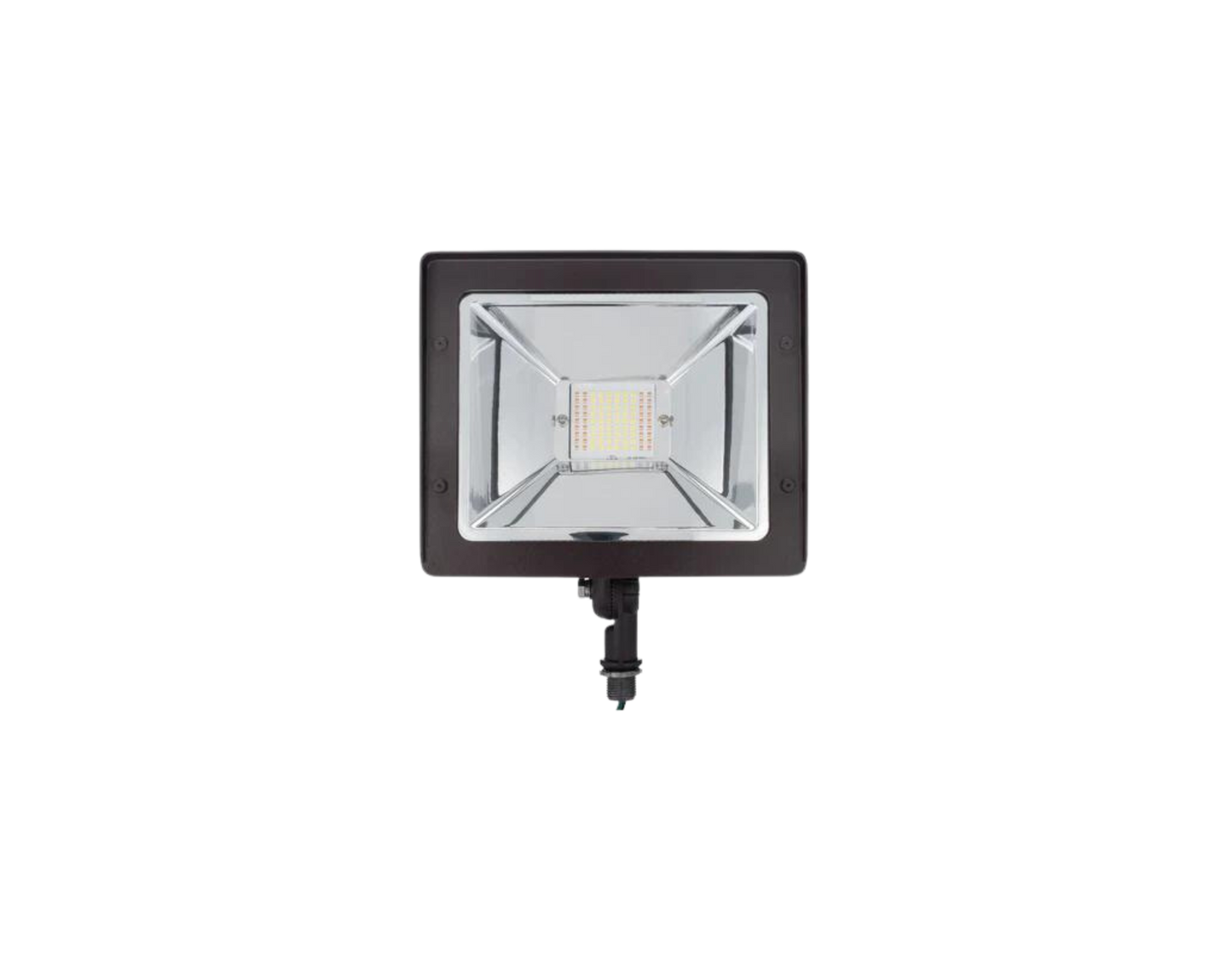 LED Flood Light Glass Lens (Bronze) (120-277V) - 30 Watt - 4,110 Lumens (5000K CCT) Knuckle Mount Included