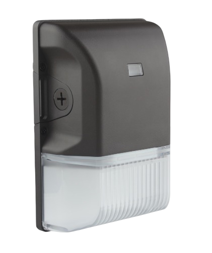 Adjustable 30/20/15W Mini Wall Pack with Photocell (Bronze) | 3,700 Lumens | 3000K/4000K/5000K CCT Selectable