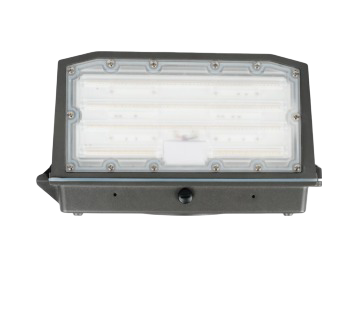 Adjustable 70/60/45W Full Cutoff Wall Pack with Photocell | Bronze