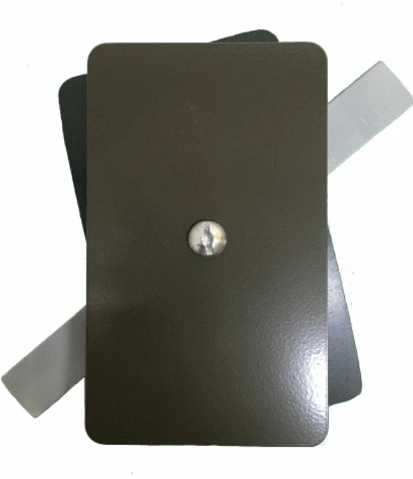 3"x5" Rectangle Steel Hand Hole Cover with Gasket for Light Poles – Bronze | LV-HHC-R35