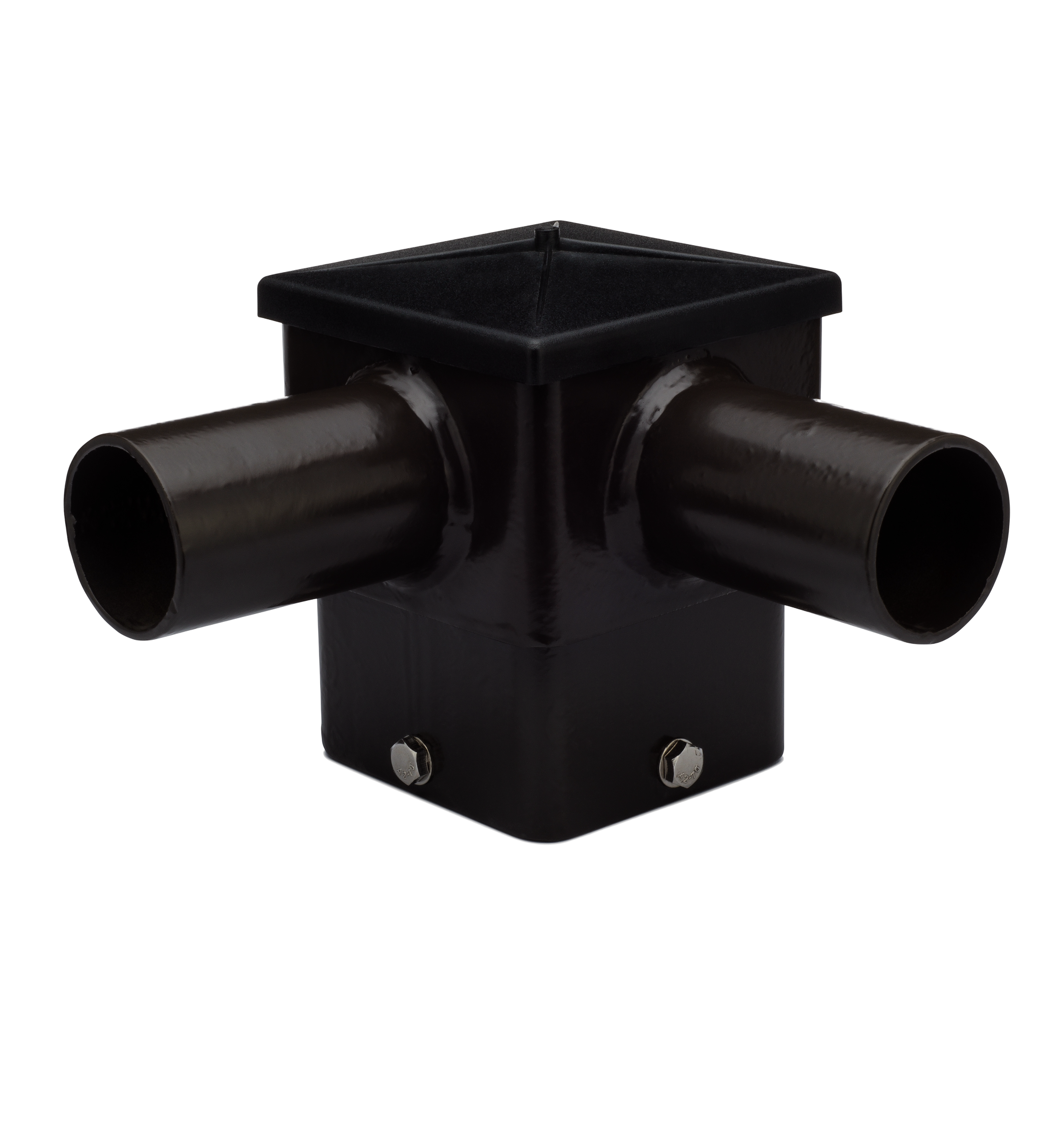 Short 90 Twin Tenon For 4" Square Light Pole (Bronze) - T341