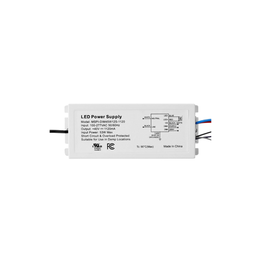 LED Driver - MSPI-DIM45W12S (Sosen) 1120 LED Driver - 45W 1120mA Dimming