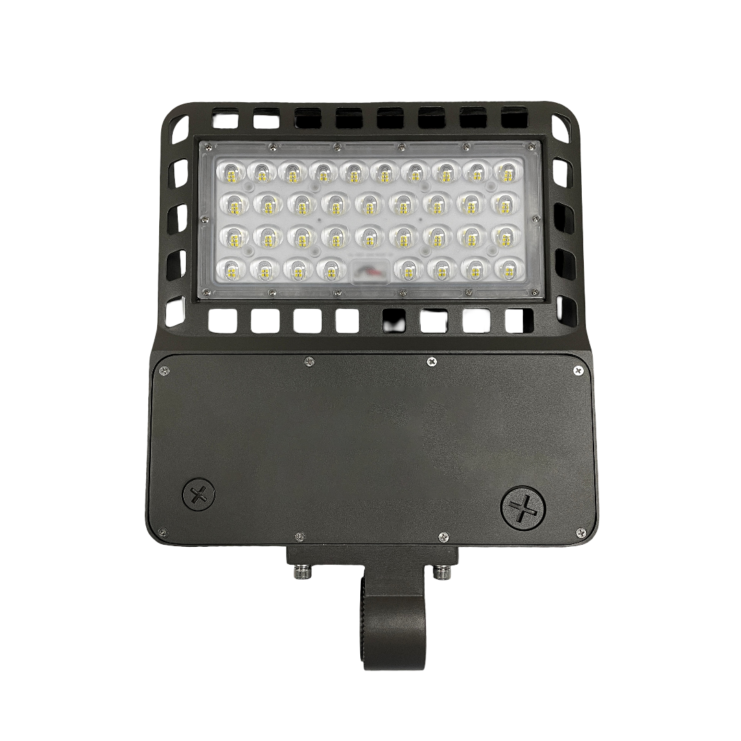 LumaView LV-AL Series LED Area Light | 100/150/200W Selectable | 5000K CCT | Bronze | 120-277V