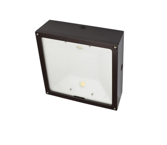 CL Series 40W Glass Lens LED Surface Mount Canopy Luminaire (Bronze) | 120-277V / 5000K CCT / 4,964 Lumens