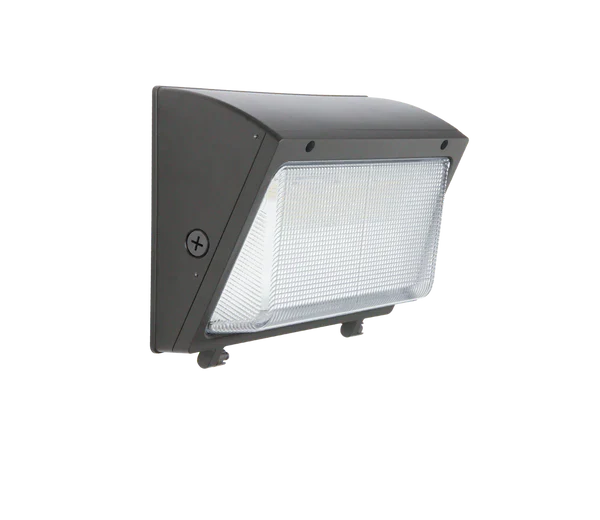 JPACK Series 40W Forward Throw LED Wall Pack Luminaire with Glass Lens (Bronze) | 120-277V / 5000K CCT / 5,084 Lumens